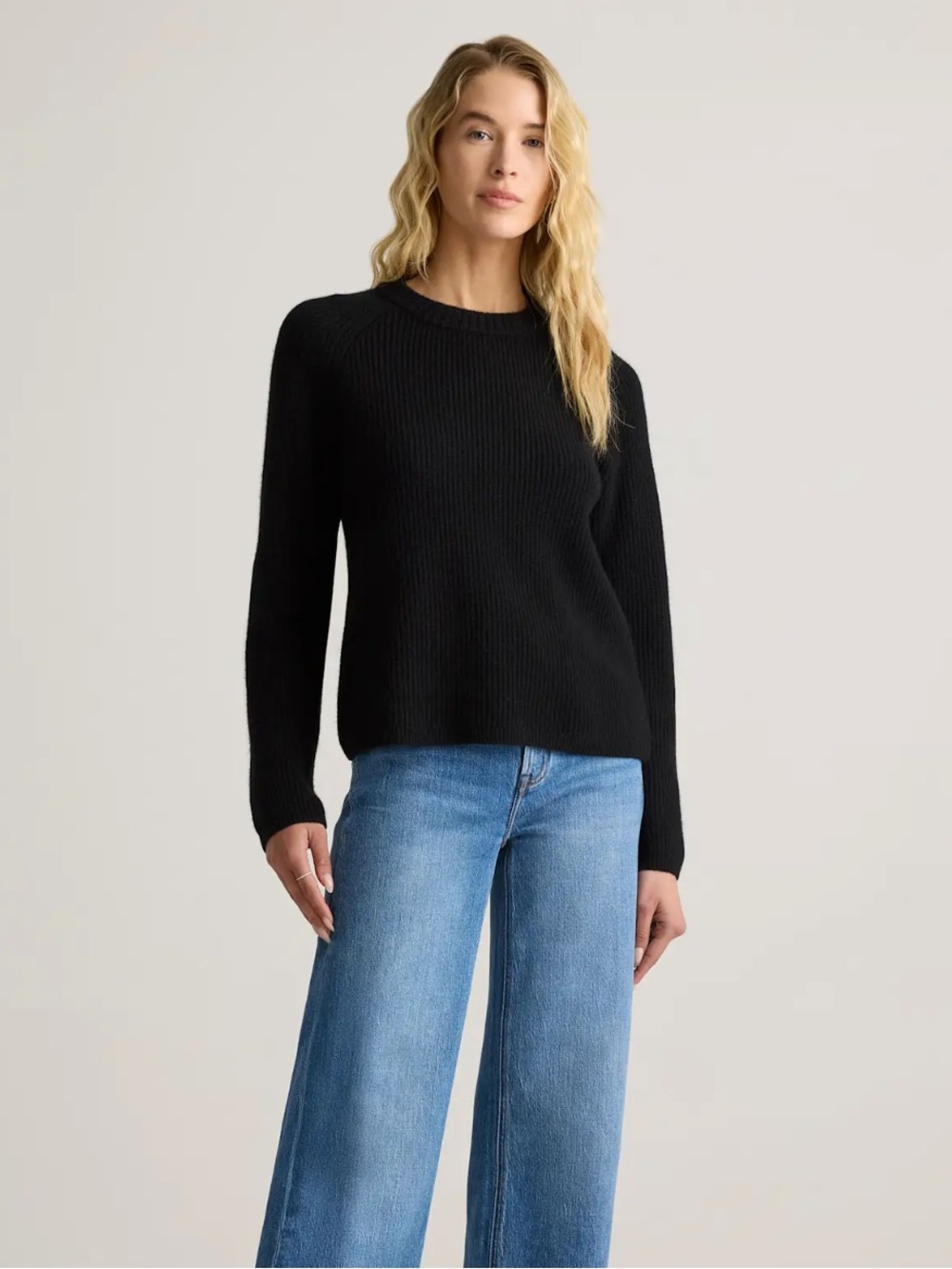 Quince Black Crewneck Sweater - Picture 3 of 10